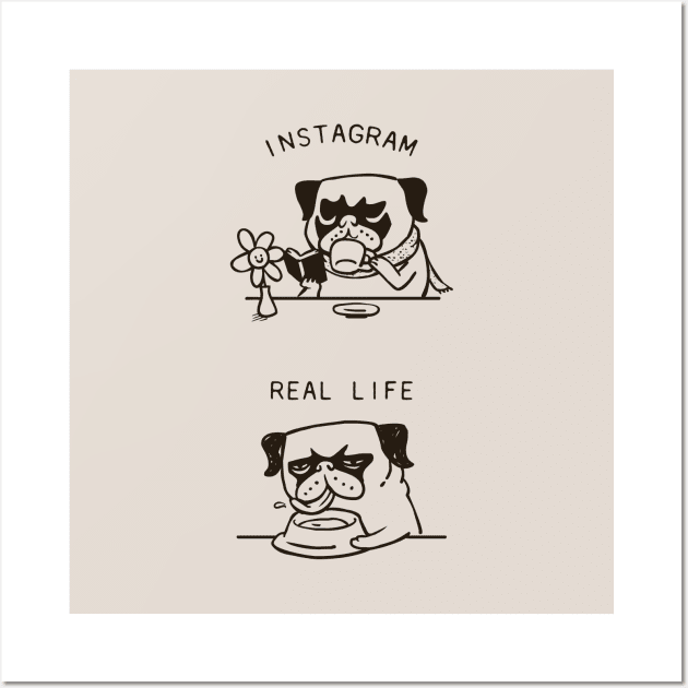 Instagram vs Real Life Wall Art by huebucket